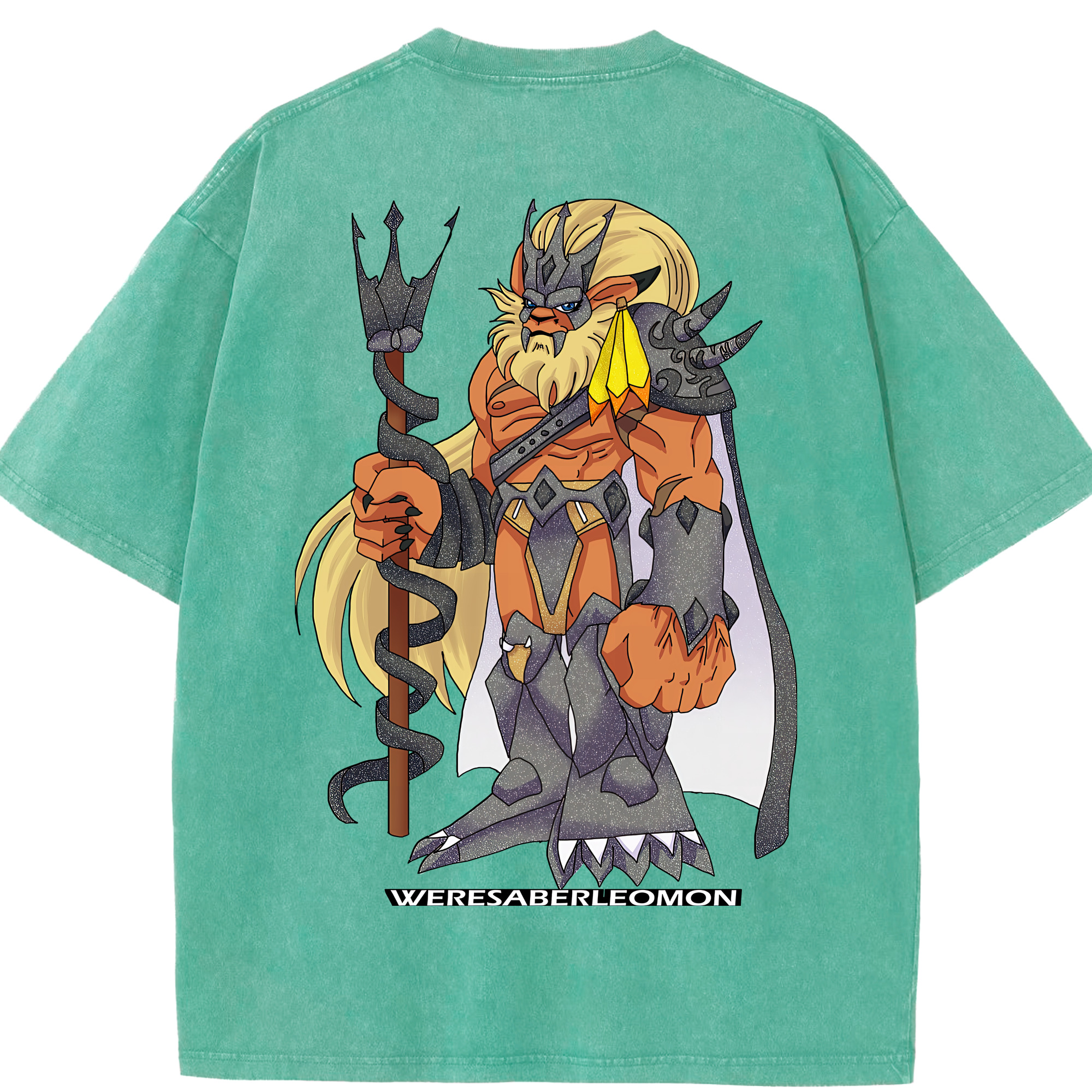 （画像用） Digimon デジタルモンスター/デジモン 綿100% ヴィンテージ風 半袖Tシャツ（背面プリント）